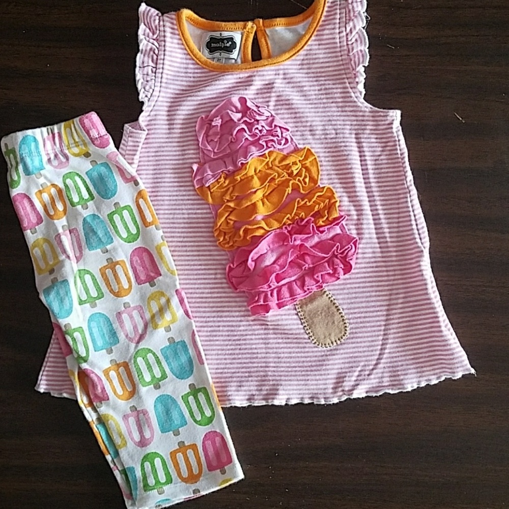 Mud Pie Girls 2 piece outfit